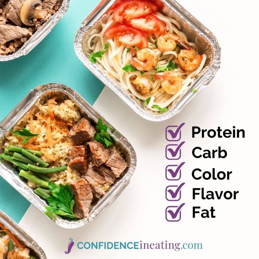 Plan meals for a week using a meal pattern